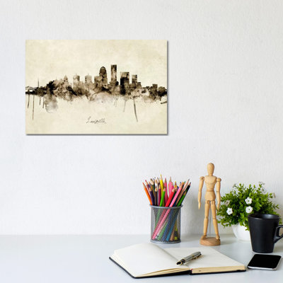 " Louisville Kentucky City Skyline " by Michael Tompsett