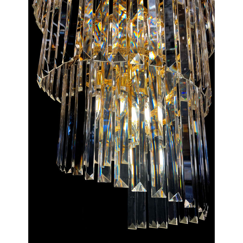 Jaymiya 15 - Light Dimmable Chandelier, Golden