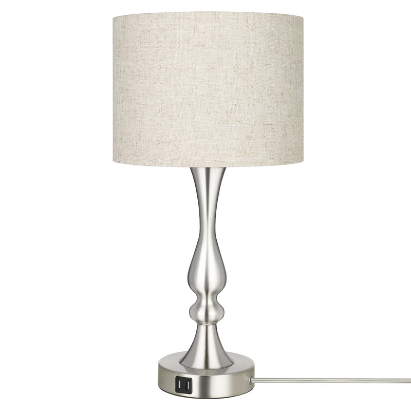 Labriola 20.7" Silver Table Lamp with USB