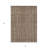 3' X 5' Taupe Brown Striped Washable Indoor Outdoor Area Rug