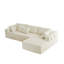 Ensemble de canapé modulaire rembourré Chenille, ensemble de canapé modulaire en L 108 po avec 6 coussins, canapé-lit combiné gratuit pour le salon, la chambre à coucher (méridienne droite)-1919678234