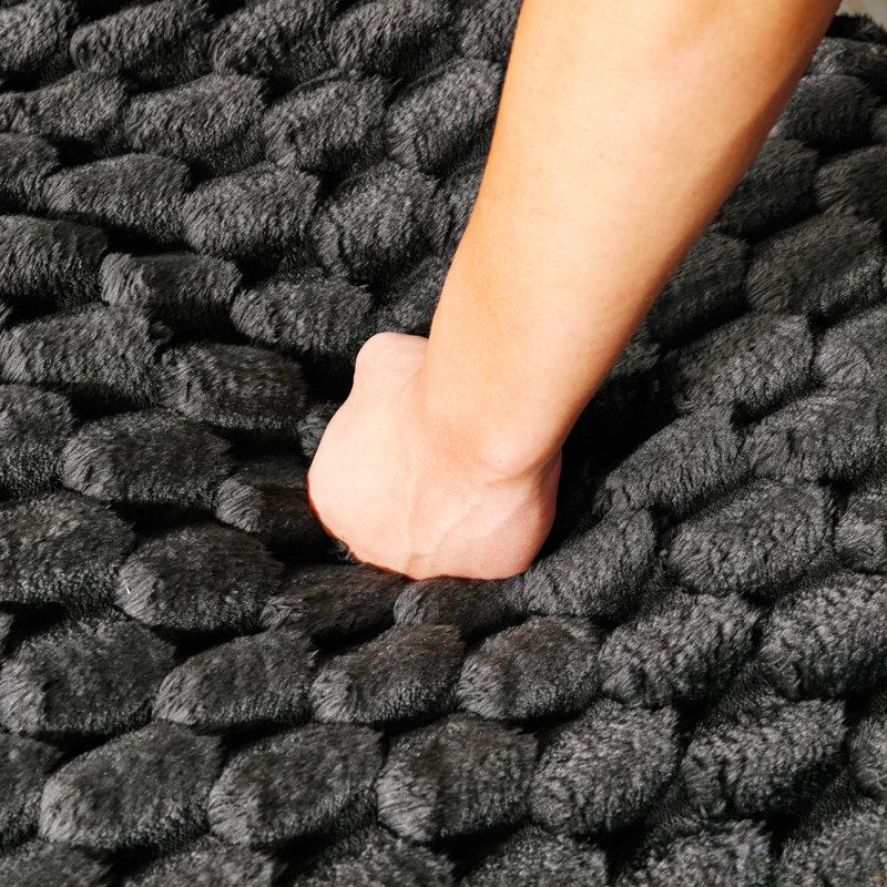 Canapé polyvalent en velours Turtle, Orienté à droite, Noir