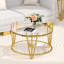 Table basse ronde à 2 niveaux avec plateau en verre Seja-158515324