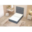 Asterin Divan Bed Base with 54" Floor Standing Headboard Plush Velvet
