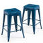 Stackable Metal Bar Stools Set of 2, Counter Height Bar Stools 24 Inches Industrial Bar Chairs Patio Stool, Backless Stool Indoor Outdoor Classroom Kitchen Stools Bar Chairs-875443008