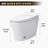 PineLn Smart Toilet Bidet Dual Flush Toilet 1/1.28 GPF,Foot Sensor Flush,Night Light,Self-Cleaning Nozzle