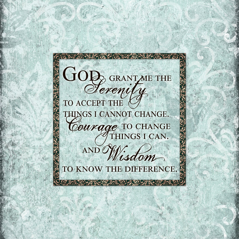 God Grant Me Sereneity - Wrapped Canvas Square Print, 30cm H x 30cm W x 3.8cm D