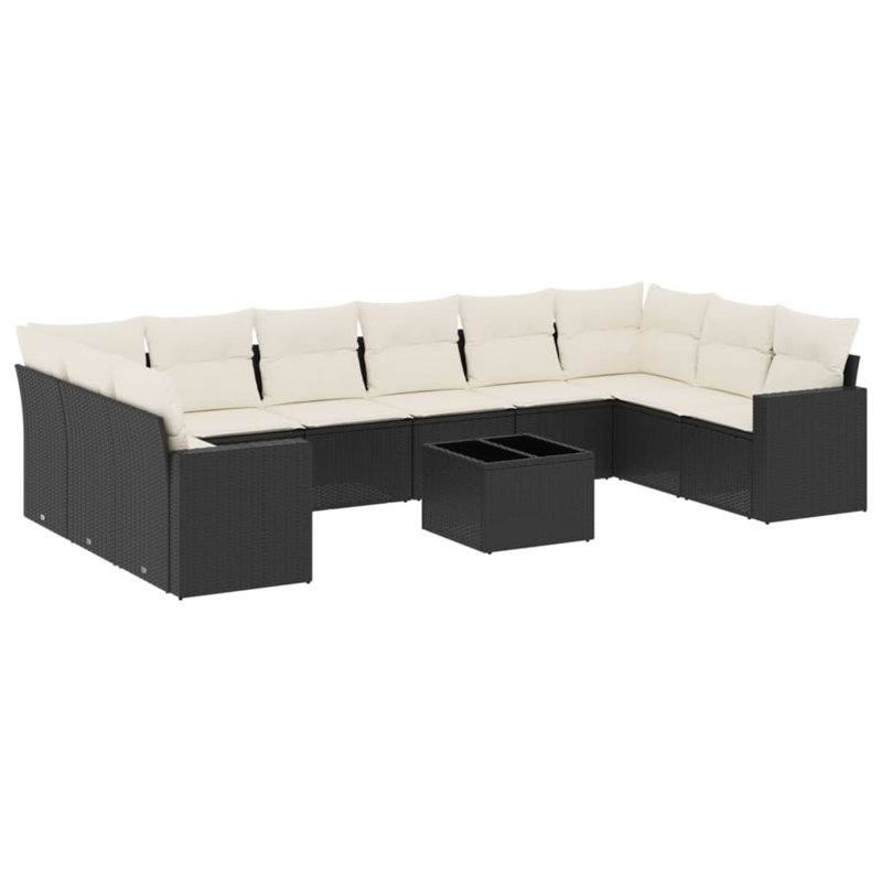 Ensemble de canapé de jardin Vidaxl - noir