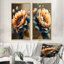 «Vibrant Sunflower», 2 pièces sur toile