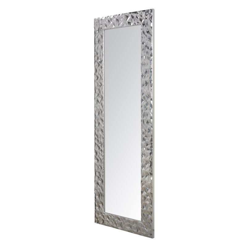 Caire Flat Wall Mirror, Silver, 147cm H x 52cm W