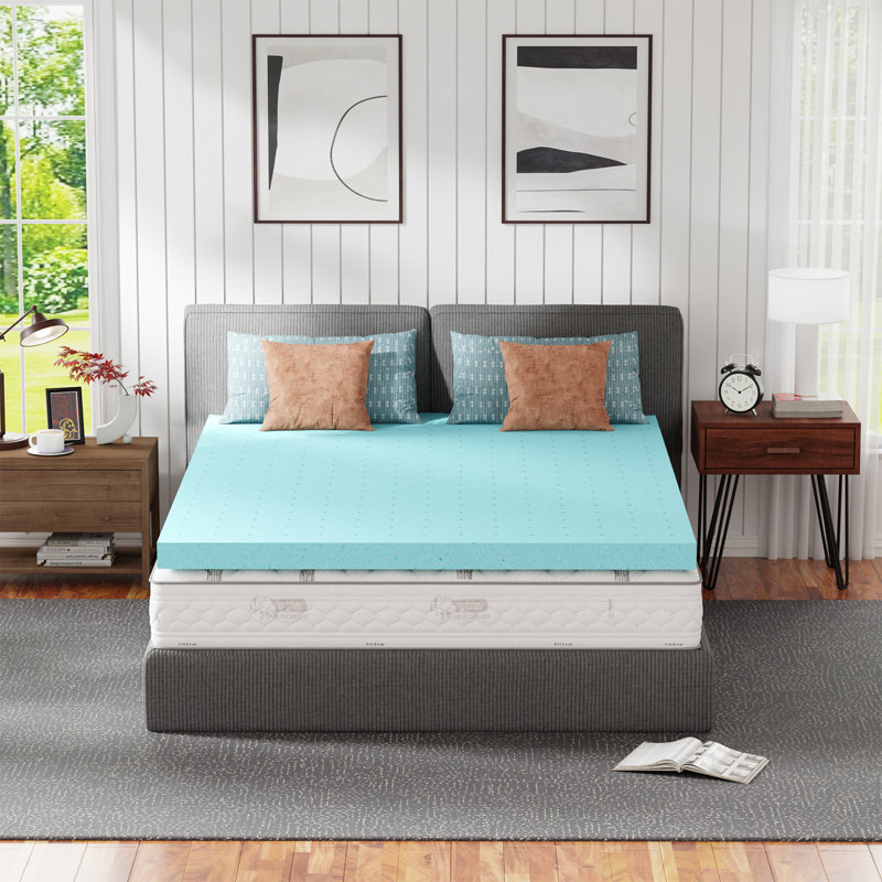 Surmatelas en mousse viscoélastique imprégnée de gel, 3", Grand