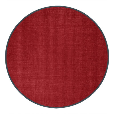 Machine Washable Solid Red Area Rug