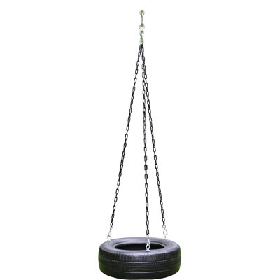 M&M Sales Enterprise Rubber Tire Swing with Mounting Hangers and Chains