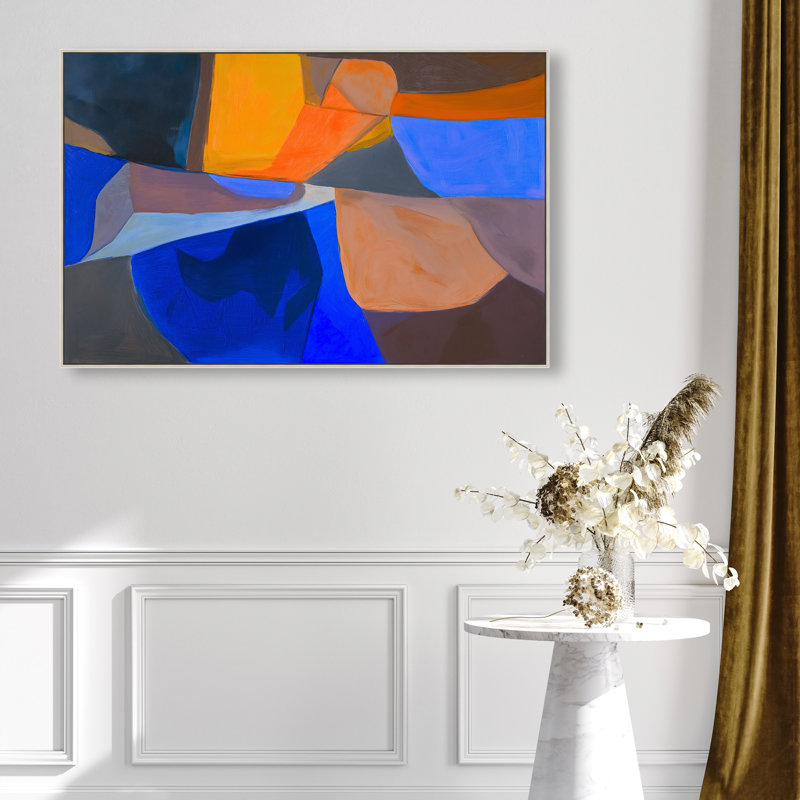 Patchwork Dream III Canvas Abstract Print by Oliver Gal, Black Frame, 15 x 10, 31"H x 46"W, Silver Frame