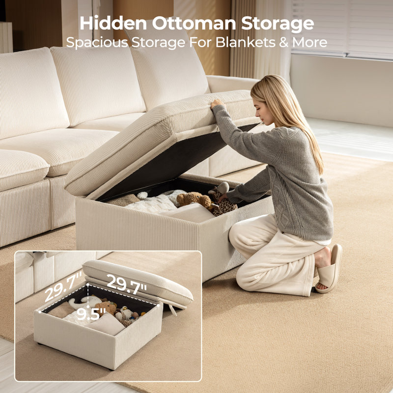 Causeuse inclinable 2 places avec console, canapé en velours côtelé avec charge USB, porte-gobelets et plateau de rangement, blanc