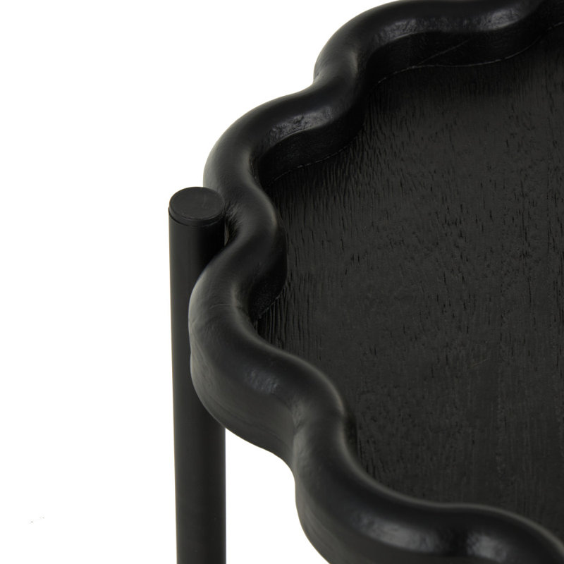 Table d'appoint Cole and Grey Wood, H 23,8 po x l 15,4 po x P 15,4 po