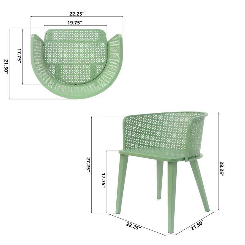 Fauteuil de conversation pour l'extérieur, structure en fer, l 21,64 po x P 21,05 po, H 27,75 rouille, assemblage requis pour la salle à manger 27,75 po, polyvalent pour la cour