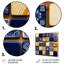 Boho Blue Colors Tiles - Boho Tiles, art mural en métal-1253185966