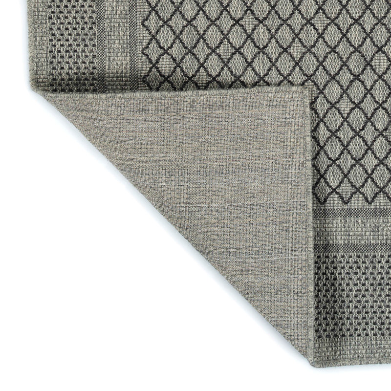 Tapis texturé moderne, transitionnel, géométrique, de style Sud-Ouest, Rectangle 4pi x 6 pi
