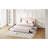 Upholstered Wingback Platform Bed With Trundle And Drawers-282603908