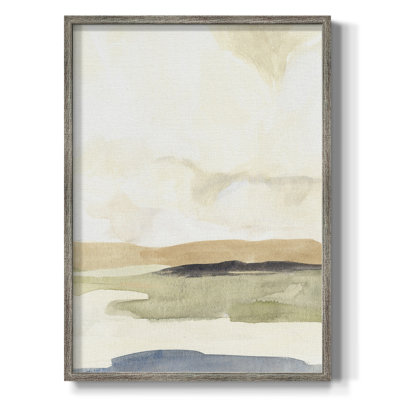 Mouvement ardoise II, reproduction encadrée - bois massif