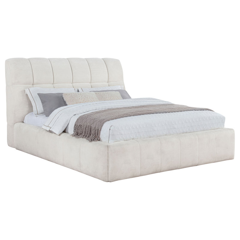 Grand lit plateforme Branson, Cream, Grand lit