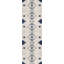 Tapis de couloir bleu et ivoire Strathearn Southwestern-767357990