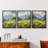 Lanscape Study  Series  CI  -Set Of 3 Framed Giclee Prints -Ready to Hang