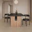 Table de salle à manger élégante en bois massif rétro-2055220808