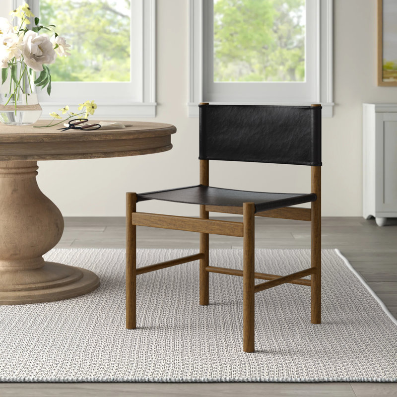 Matisse Upholstered Side Chair in Black, Black, Vintage Natural
