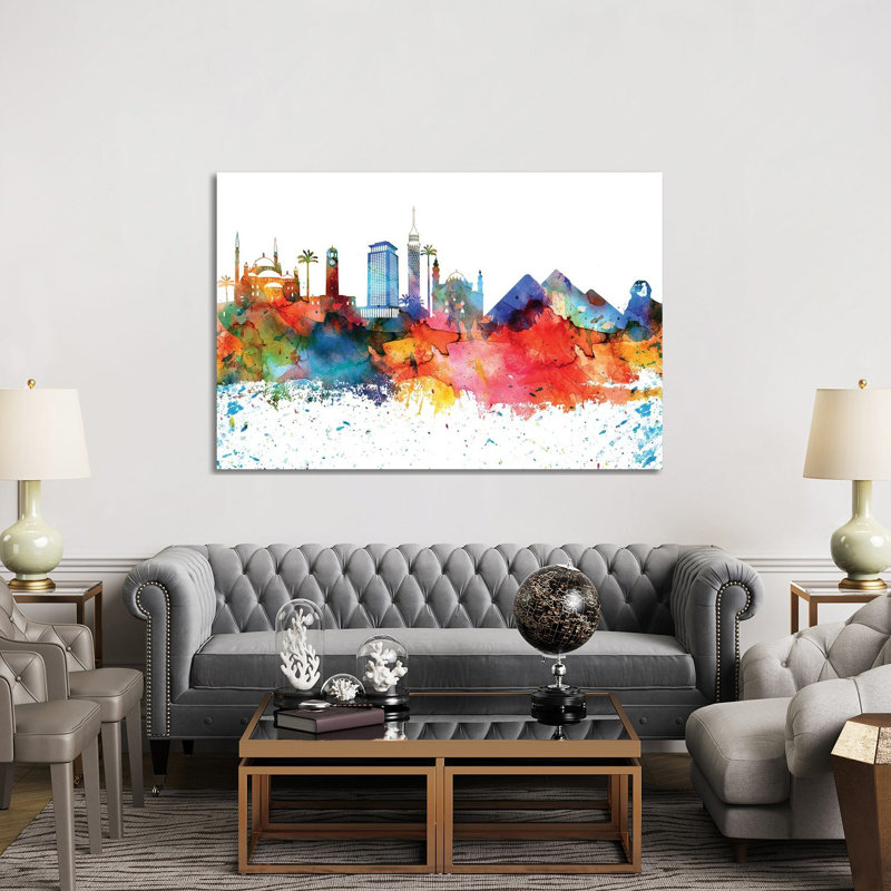 Cairo Skyline - Wrapped Canvas Painting, 152.5 cm H x 101.5 cm W
