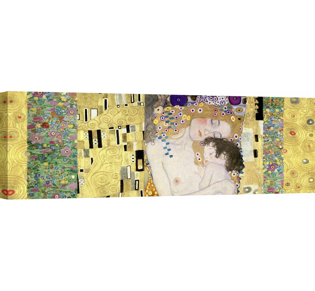 Leinwandbild Die drei Lebensalter einer Frau von Gustav Klimt