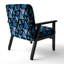 Fauteuil rembourré Mid-Century à motif floral rétro «Herzel»
