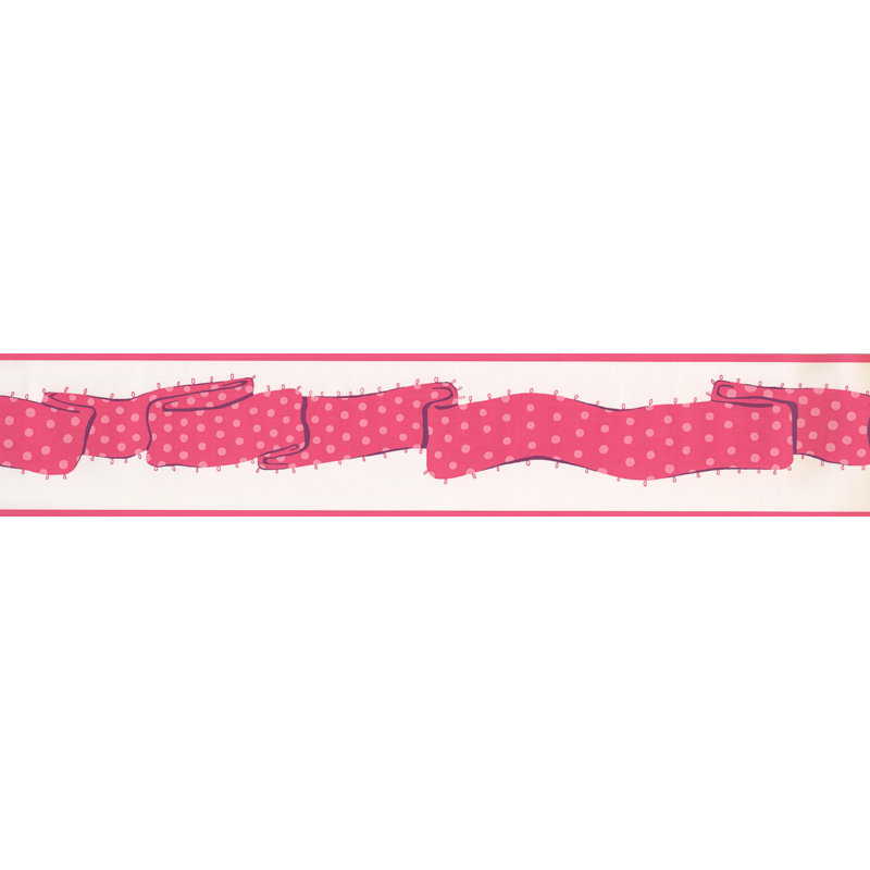 Bordure rayée, Rouge / rose
