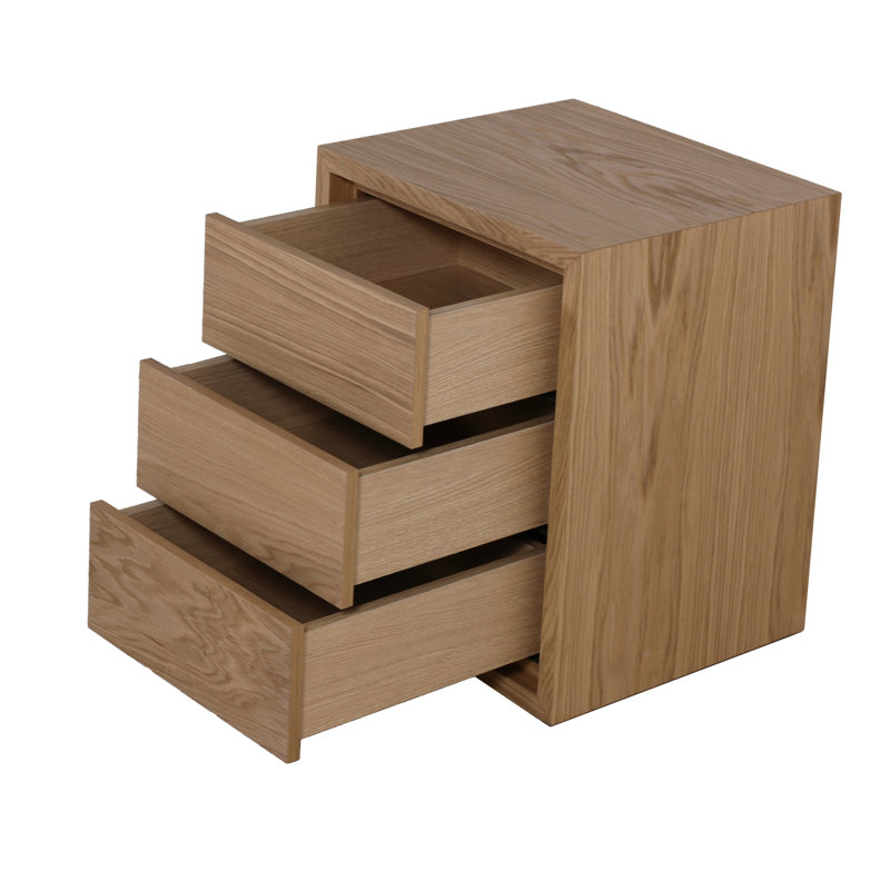 Aldershot 45cm W Solid + Manufactured Wood Bedside Table