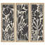 Abstract Botanical «Mid-Century Modern Boho Floral Artwork dessus du canapé, audacieuses photos de salon en noir et blanc, art numérique encadré sur toile 3 pièces-122443687-90890073-119385103