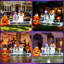 Décoration gonflable d'Halloween de 2,74 m (9 pi), bannière animée de citrouille sorcière à déploiement rapide