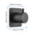 3/4" Brass Shower Volume Control Valve - Matte Black. Extra High Flow, Adjustable Handle, Precise Temperature Management, Construction Black Feature Cast Metal, Brass. Accurate Control,