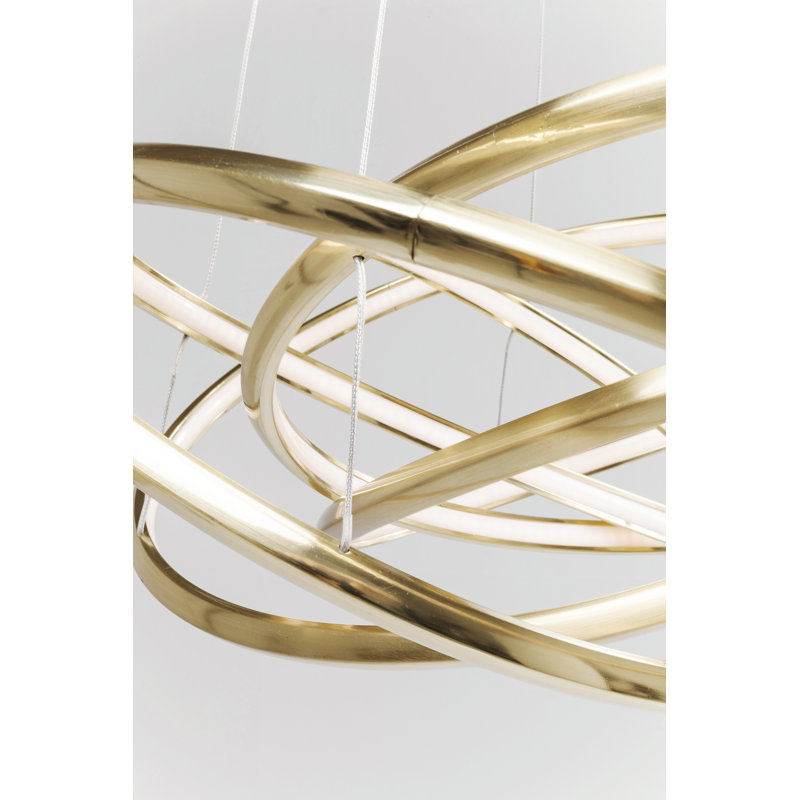 Saturn 4 - Light Geometric LED Chandelier, Gold