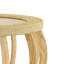 Table basse ronde de 34,82 po, pieds en bois massif, centre de table bohémien côtier et courbée polyvalente pour différents styles de pièce