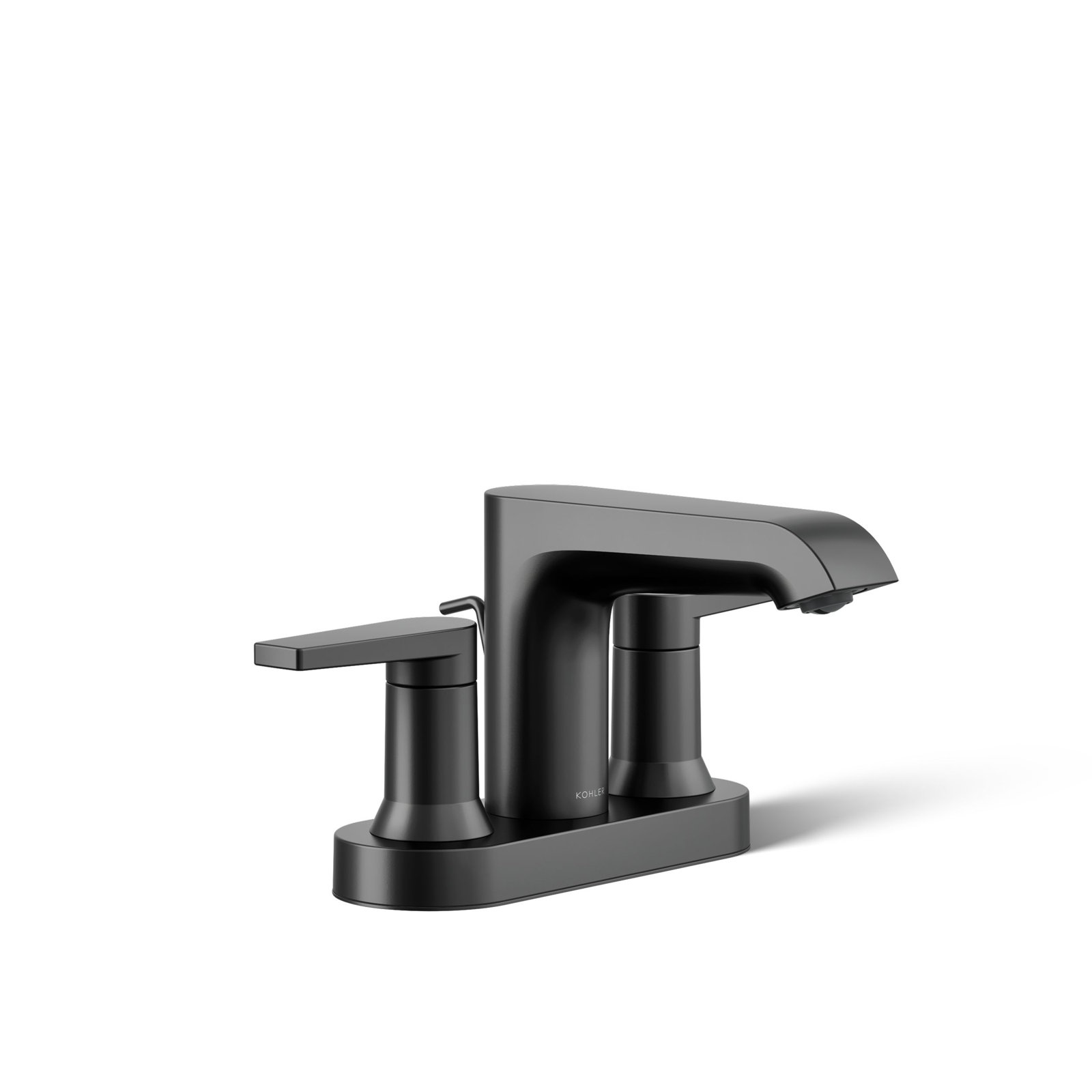 Hint 4" Centerset Bathroom Faucet with Drain, Matte Black