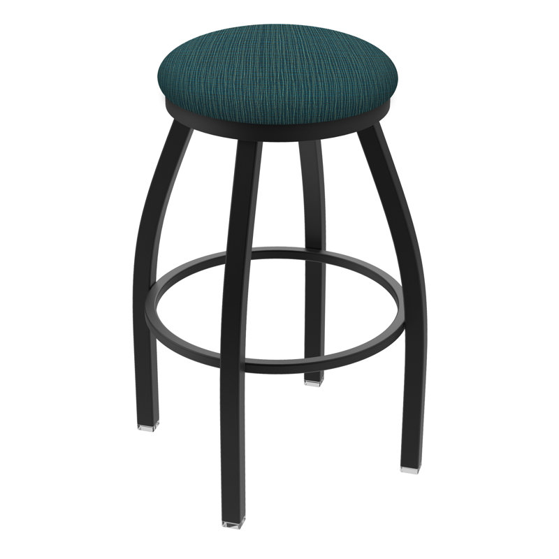 Tabouret pivotant Cragin XL802, Noir froissé, Tissu - marée graphique, Très haut (assise de 36 po de hauteur)