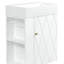 Meuble-lavabo de 20 po avec lavabo en céramique, poignée dorée et tablettes de rangement latérales-2101386474