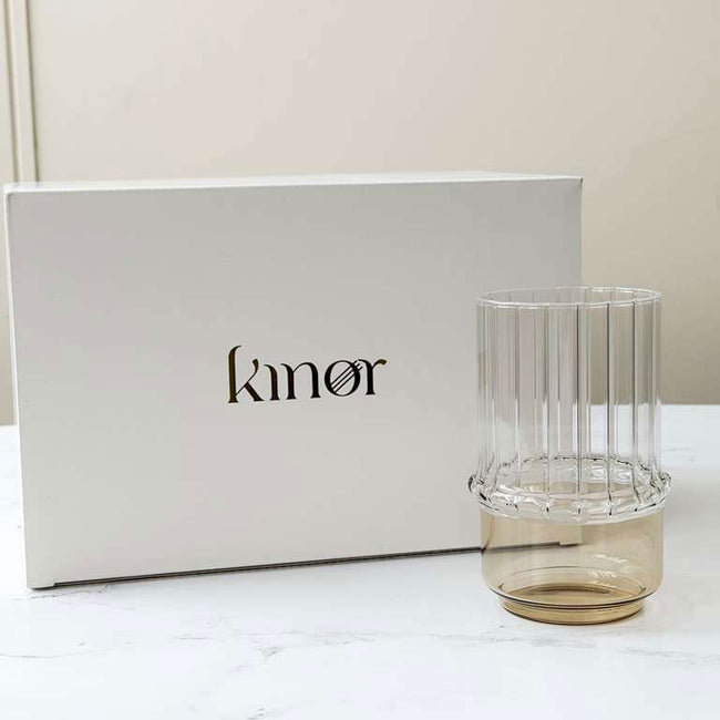 Highball Glass Set, Amber