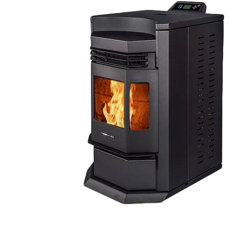 2800 Square Feet Direct Vent Freestanding Wood Pellets Stove with Blower and with Adjustable Thermostat
