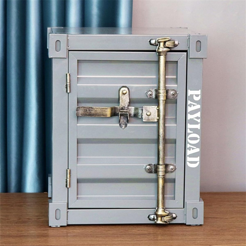 Table de chevet, table de chevet avec rangement en fer de style industriel, armoire de rangement multifonctionnelle, armoire de rangement de style rétro pour chambre à coucher de salon