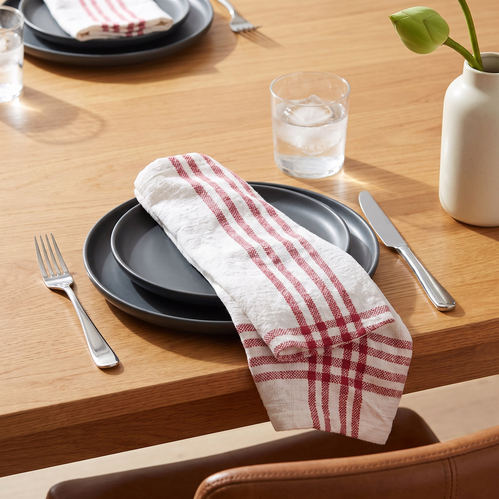 Panna Cotton Napkin, Bright Red