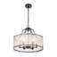 Luminaire suspendu tambour en verre texturé 6 lumières Art Mist-1437160980