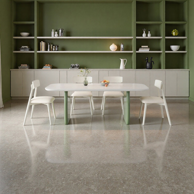 Table de salle à manger unique et exquise, 7 pièces : table, 6 chaises, 29.52" H x 70.86" W x 31.49" D
