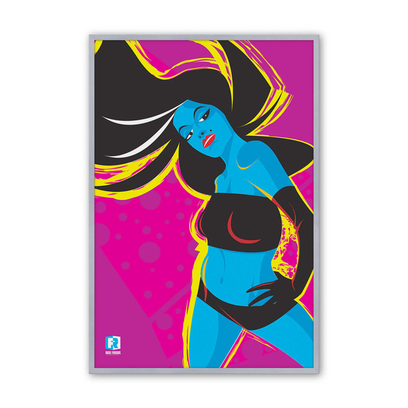 Grace In Motion, reproduction d'art, Impression encadrée sans passe-partout, H 15,25 po x l 12,25 po, Chrome poli